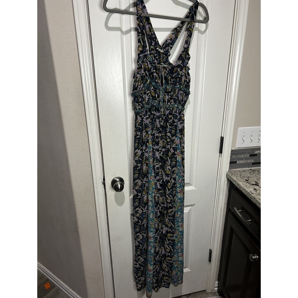 Free People Intimately Dance with Me Printed Maxi Medium Boho Sheer Floral